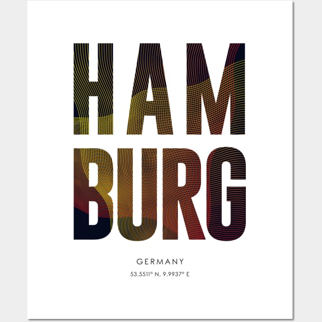 Hamburg City typography Wall Art by StudioGrafiikka